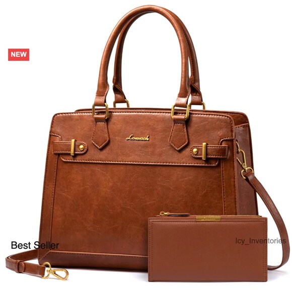 PU Leather Tote Shoulder Bag Satchel Purse Top Handle